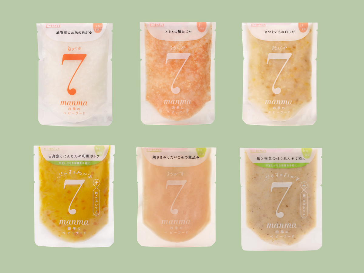 (Babies aged 7 to 8 months) MANMA  Set of 6 packs